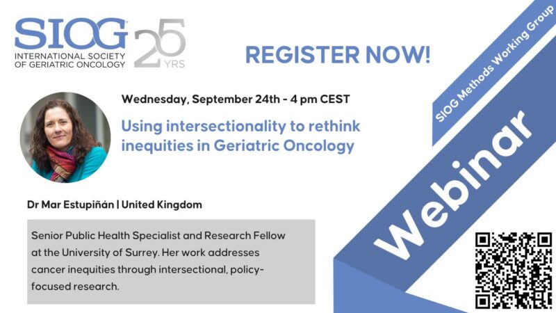 Rethink Inequities in Geriatric Oncology at SIOG Webinar
