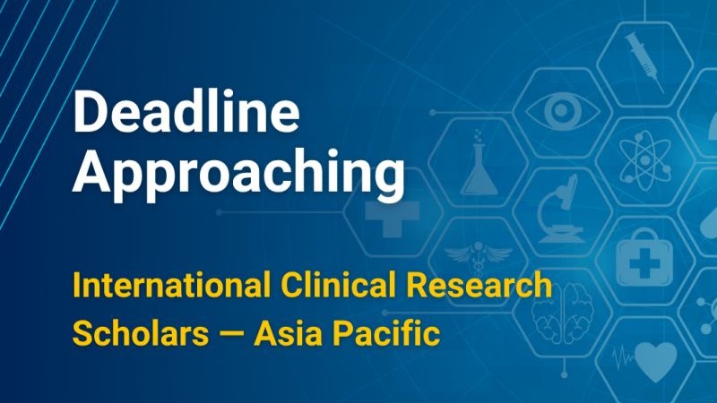 Approaching Deadline for ICRS – Asia Pacific Clinical Research Opportunity – ASCO