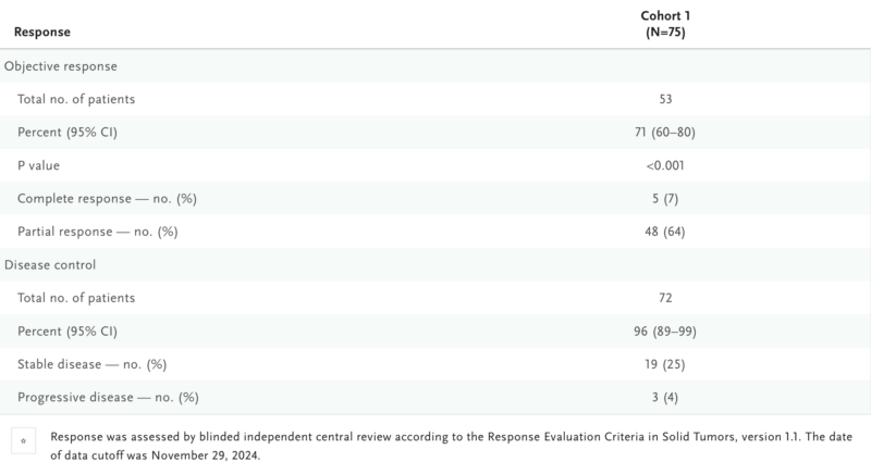 Beamion LUNG-1 trials responce