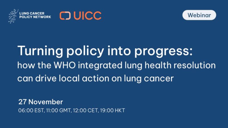 UICC Session on WHO Lung Health Resolution at LGCW
