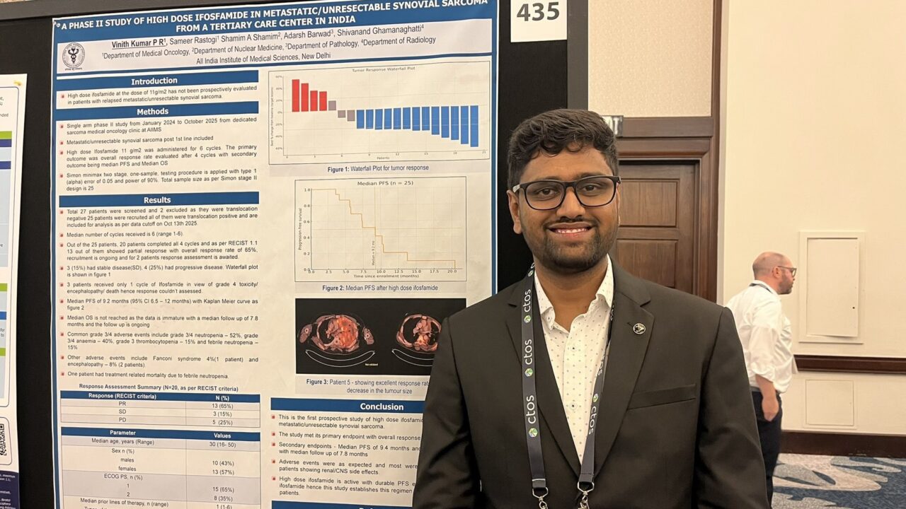 Vineeth Kumar: Phase II High-Dose Ifosfamide in Metastatic/ Unresectable Synovial Sarcoma