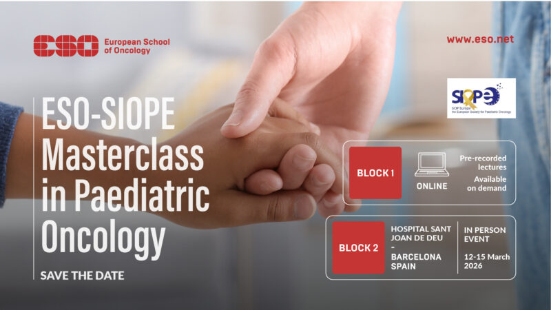 ESO Announces Last Call for the ESO-SIOPE Masterclass in Paediatric Oncology