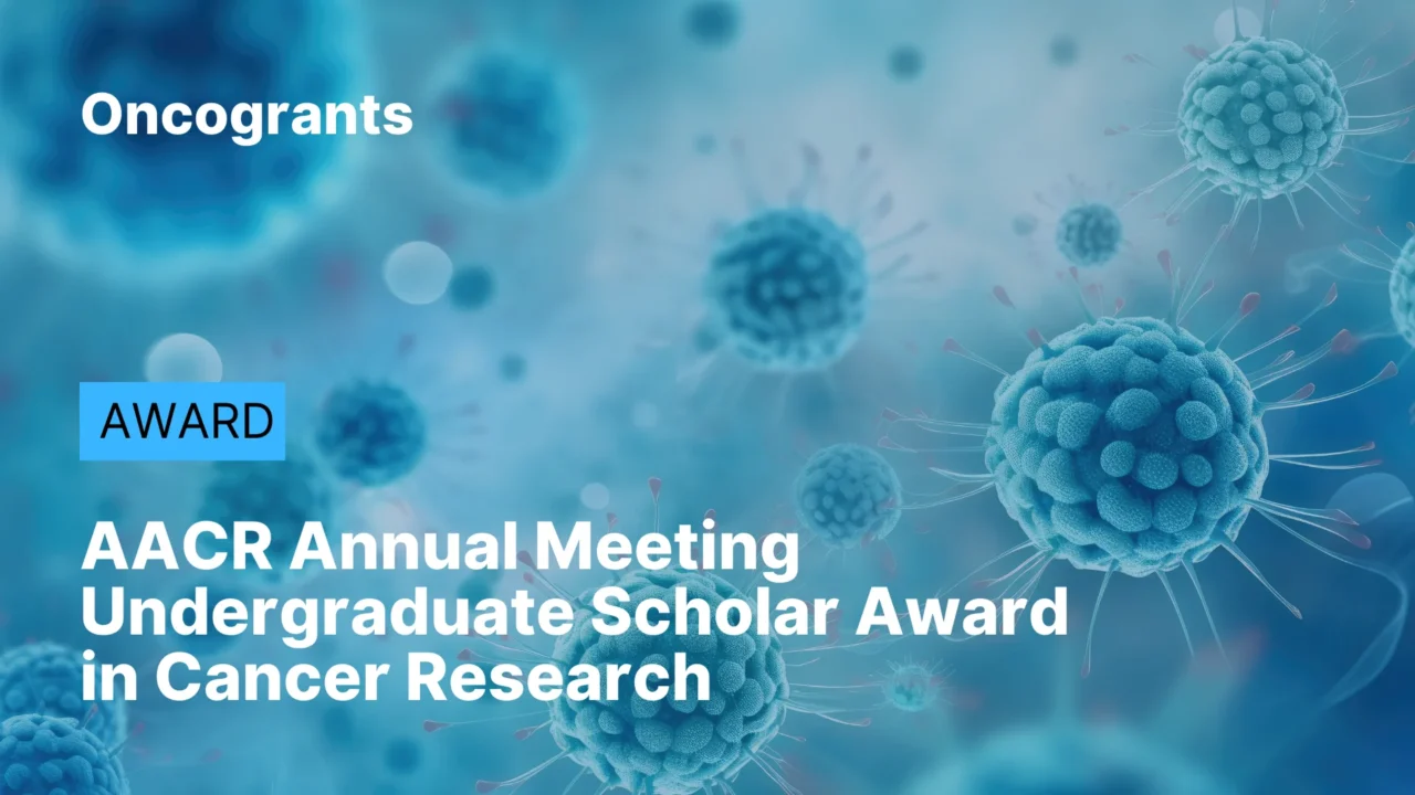 AACR Annual Meeting Undergraduate Scholar Award in Cancer Research