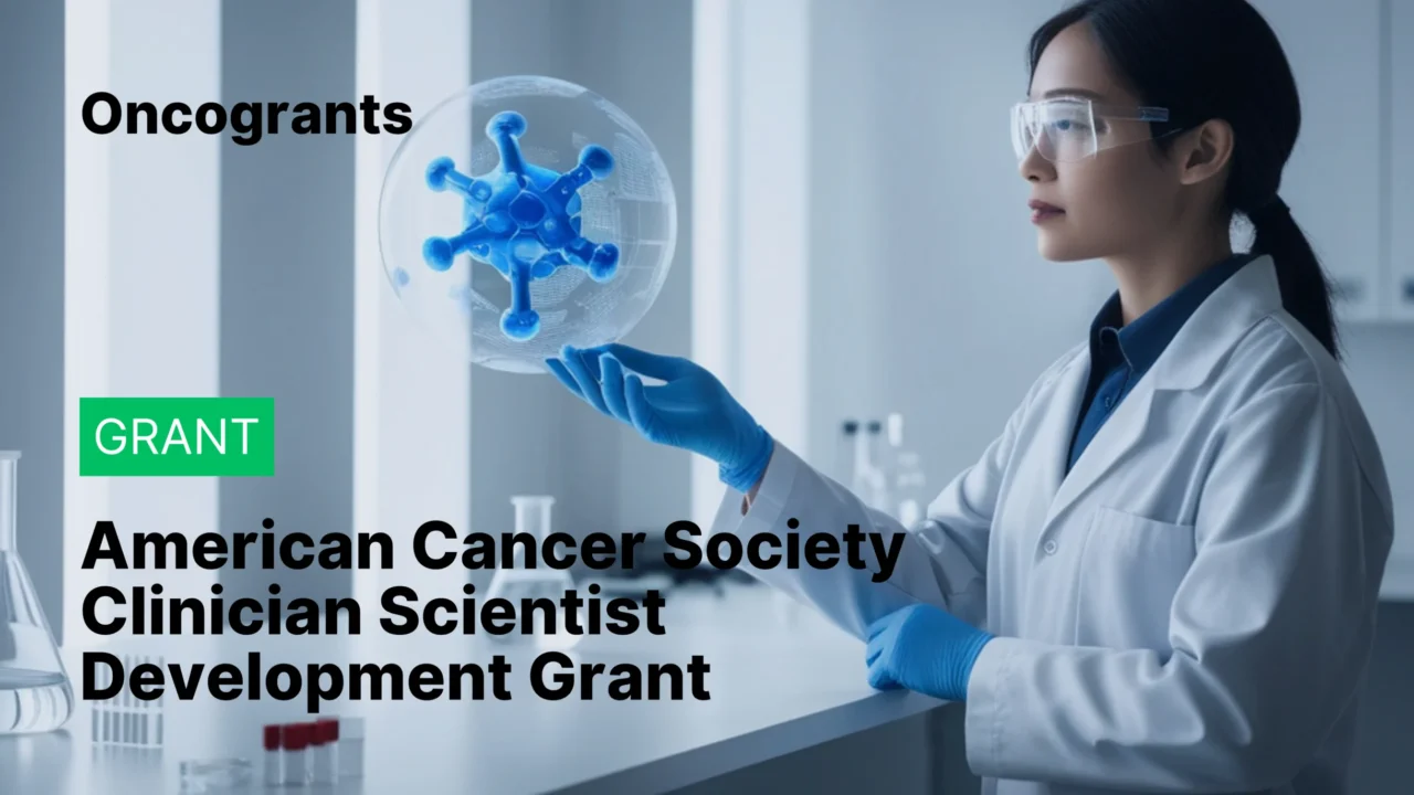 American Cancer Society Clinician Scientist Development Grant – Up to $675K for Young Physician-Researchers
