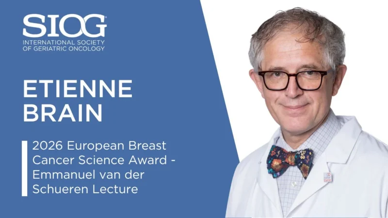 Etienne Brain Receives European Breast Cancer Science Award at EBCC – SIOG