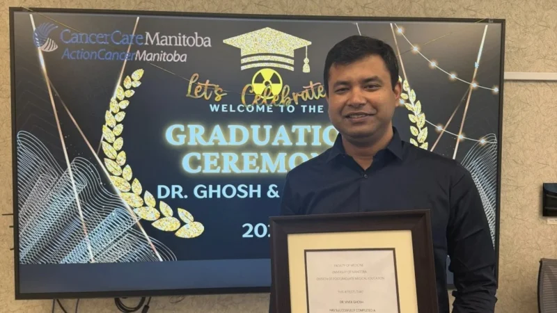 Vivek Ghosh: Graduating From the Advanced Radiation Oncology Fellowship in Manitoba