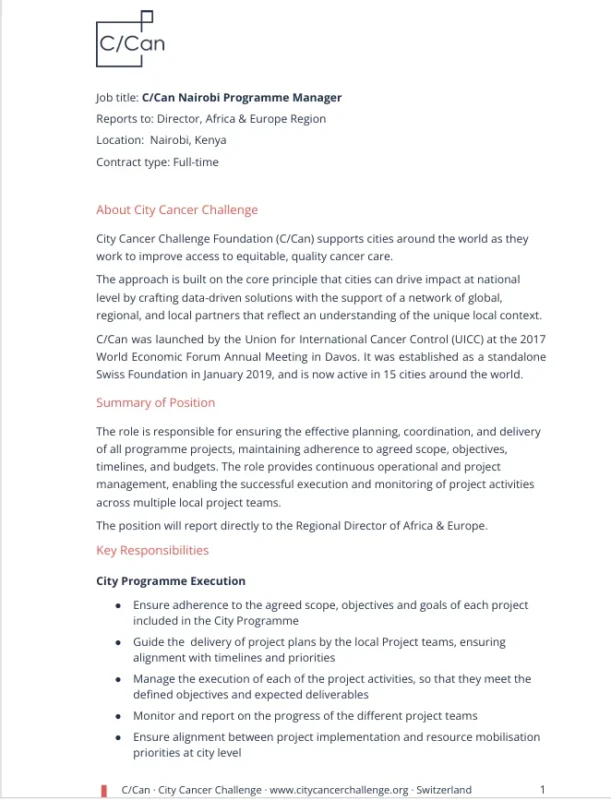City Cancer Challenge