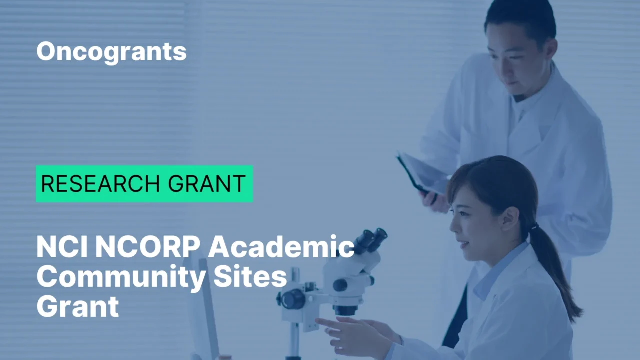 NCI NCORP Academic Community Sites Grant 2026
