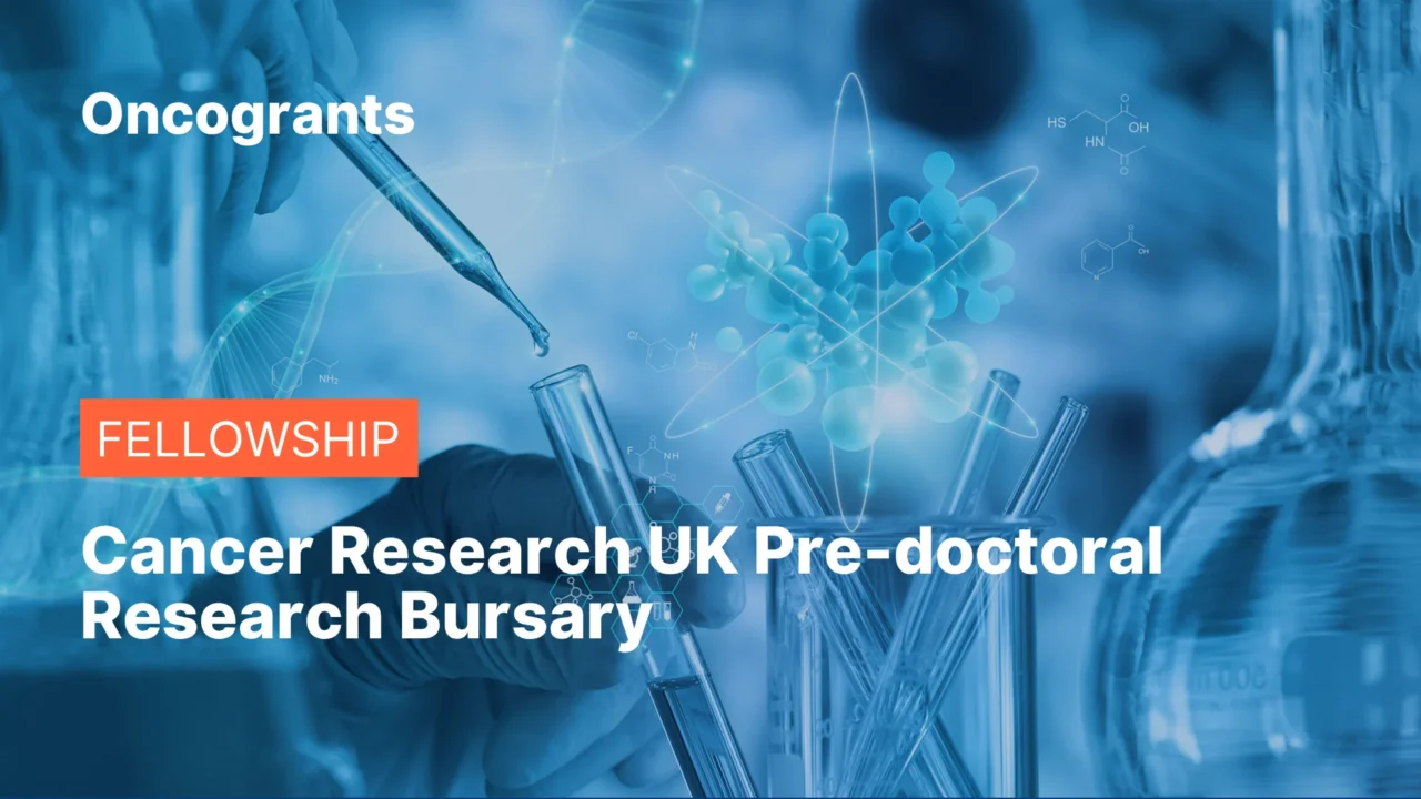 Cancer Research UK Pre-doctoral Research Bursary 2026