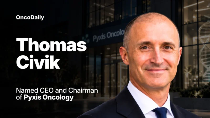 Pyxis Oncology Appoints Thomas Civik as CEO and Chairman of the Board